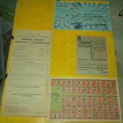 LOT DE 4 TICKETS DE RATIONNEMENT D'ACHAT PENDANT LA GUERRE 1939-1945 WWII POUR L'ACHAT D'ESPADRILLES