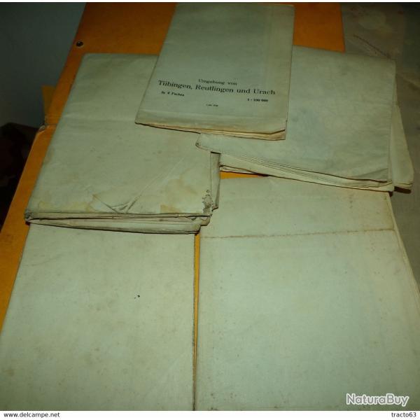 LOT DE 5 CARTES D'ETAT MAJOR , saint maixent , wuttenberg, meaux , environs de saint maixent , tubin