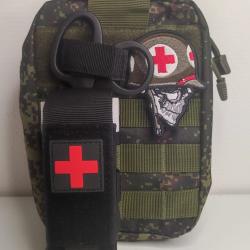 KIT Sac utilitaire tactique type  EMR Poche MOLLE multifonction EDC + kit tourniquet + patch