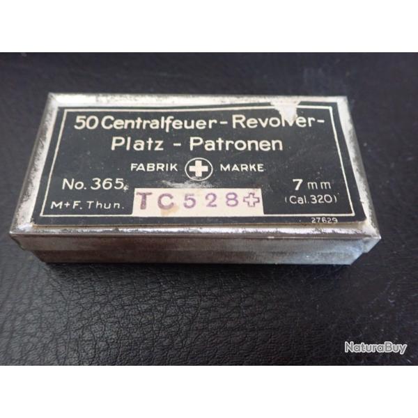 Boite pour 50 cartouches type LEFAUCHEUX, calibre 320, 7 mm � broche.