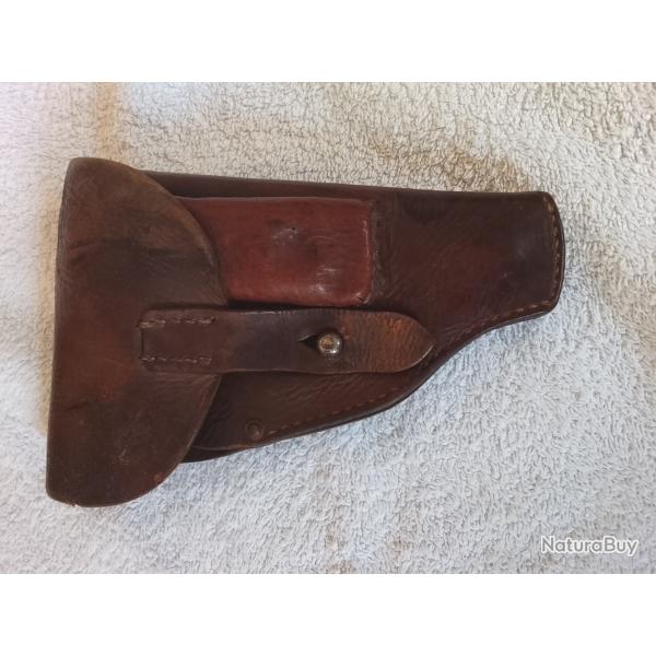 �tui en cuir pour pistolet automatique, mod�le inconnu ????