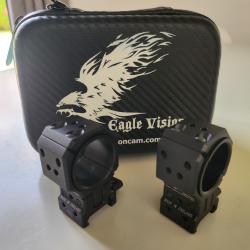 colliers montage de lunette de tir ajustables EAGLE VISION 34 mm et 30 mm avec adaptateur fourni