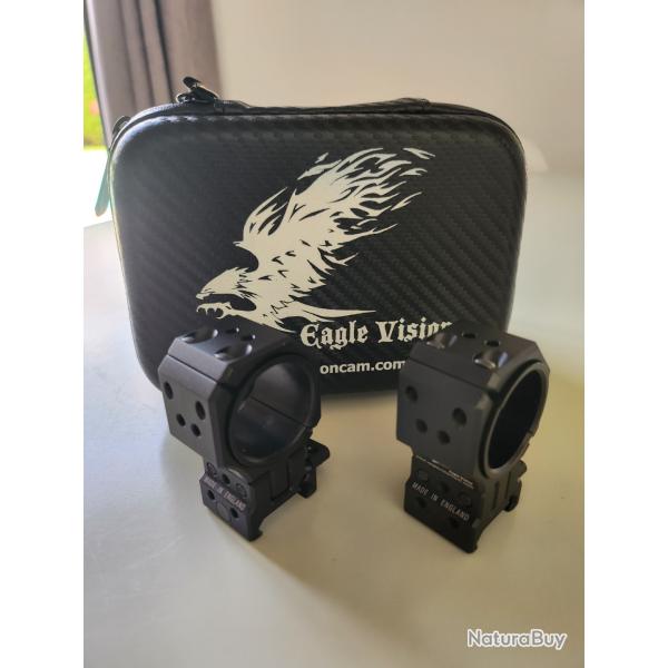 colliers montage de lunette de tir ajustables EAGLE VISION 34 mm et 30 mm avec adaptateur fourni