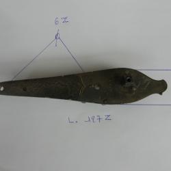 platine droite d'ancien fusil de chasse