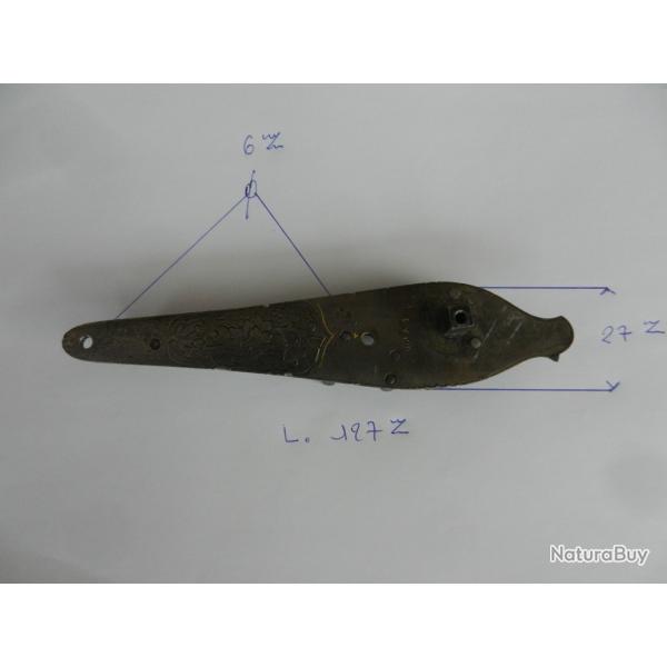 platine droite d'ancien fusil de chasse