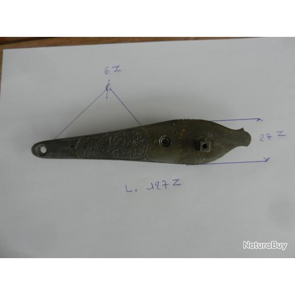 platine gauche d'un ancien fusil de chasse