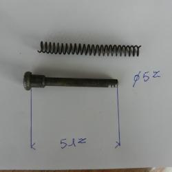 pompe avec ressort de longuesse garde main d'ancien fusil de chasse
