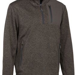 Pull chasse col zipp&eacute; Windbreaker marron PRO HUNT-L