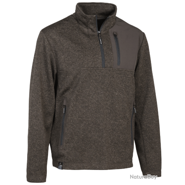 Pull chasse col zipp� Windbreaker marron PRO HUNT-4XL