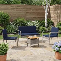 Ensemble de jardin avec coussin acier