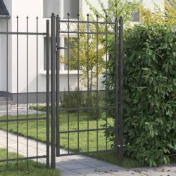 Porte de Cl&ocirc;ture HORST 100 x 175 cm m&eacute;tal Noir Verrouillable