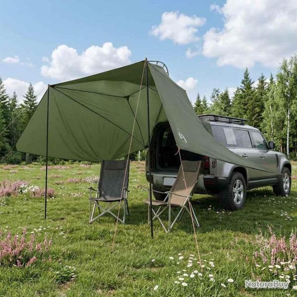 Tente de voiture Vert arm�e 350 x 250 cm Polyester et Acier