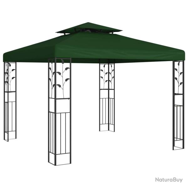 Pavillon 3 x 3 x 2,68 m Vert Polyester et Acier