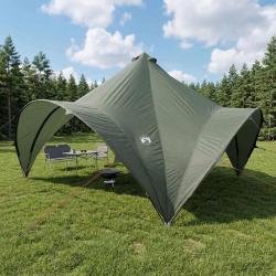 Tente de f&ecirc;te Vert arm&eacute;e 400 x 400 x 320 cm Polyester et Acier