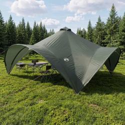 Tente de f&ecirc;te Vert arm&eacute;e 500 x 500 x 350 cm Polyester et Acier