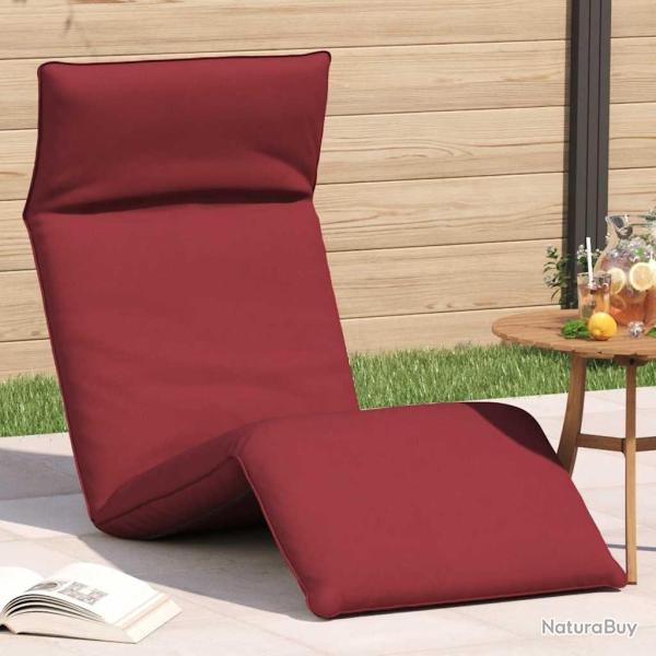 Transat pliant rouge vin 175 x 54 x 8,5 cm tissu Oxford