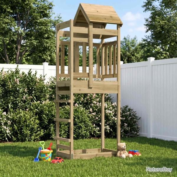 Tour de jeu Marron 52,5 x 85 x 238 cm Bois solide impr�gn�