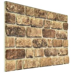 Panneaux muraux 10 pcs Sable Sombre 100 x 50 cm Mousse EPS