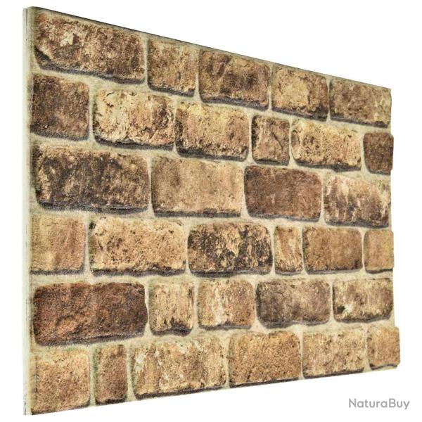 Panneaux muraux 10 pcs Sable Sombre 100 x 50 cm Mousse EPS