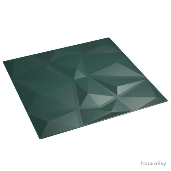 Panneaux muraux 48 pcs Vert 50 x 50 cm Mousse XPS