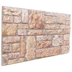 Panneaux muraux 10 pcs Marron clair et blanc 100 x 50 cm