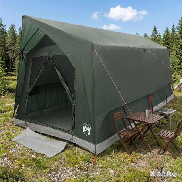 Tente tunnel Vert arm�e 8 personnes Polyester et Acier