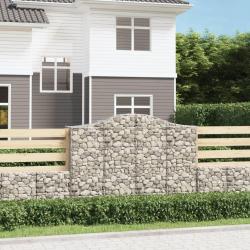 Paniers &agrave; gabions arqu&eacute;s 5 pcs 200x50x140/160 cm Fer galvanis&eacute;