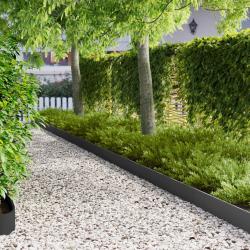 Bordure de Pelouse 30 pcs 103 x 15 cm Acier Noir