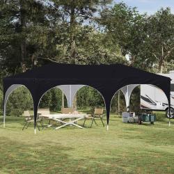 Tente de f&ecirc;te pop-up 575 x 288 x 245 cm Noir Tissu Oxford