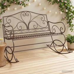 Banc de jardin Marron ancien Acier