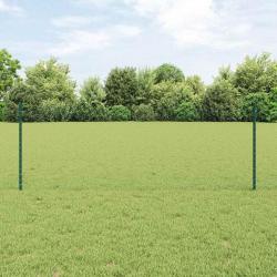 Cl&ocirc;ture hexagonale avec poteau 10 x 0,8 m Vert Maille