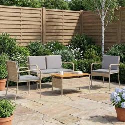 Ensemble de jardin avec coussin acier
