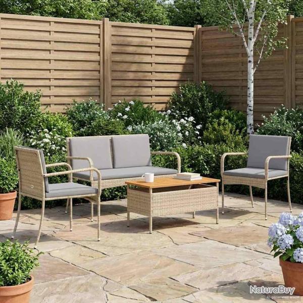 Ensemble de jardin avec coussin acier