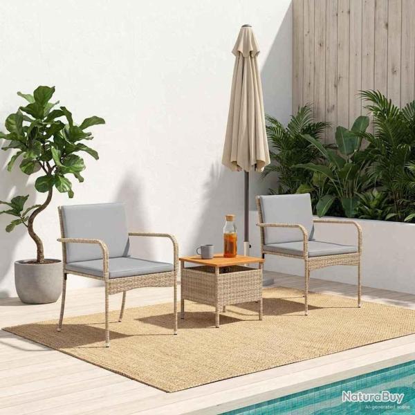Ensemble de jardin avec coussin acier