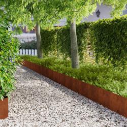 Bordure de Pelouse 10 pcs 100 x 22 cm Acier Rouill&eacute;