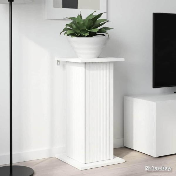 Support de Plante Blanc 30,5 x 30 x 60,5 cm Bois d'ing�nierie