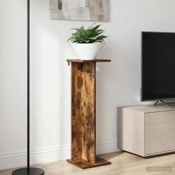 Support de Plante 2 pcs Ch&ecirc;ne Fum&eacute; 25 x 25,5 x 80,5 cm