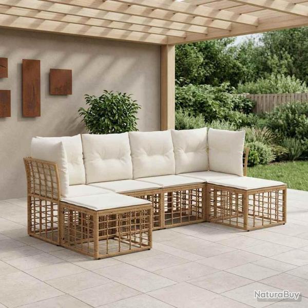 Ensemble de canap�s d'ext�rieur Naturel Polyester
