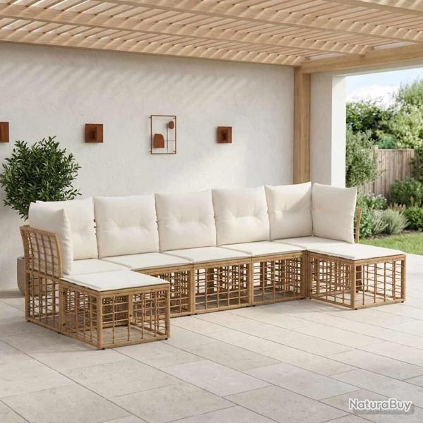 Ensemble de canap�s d'ext�rieur Naturel Polyester