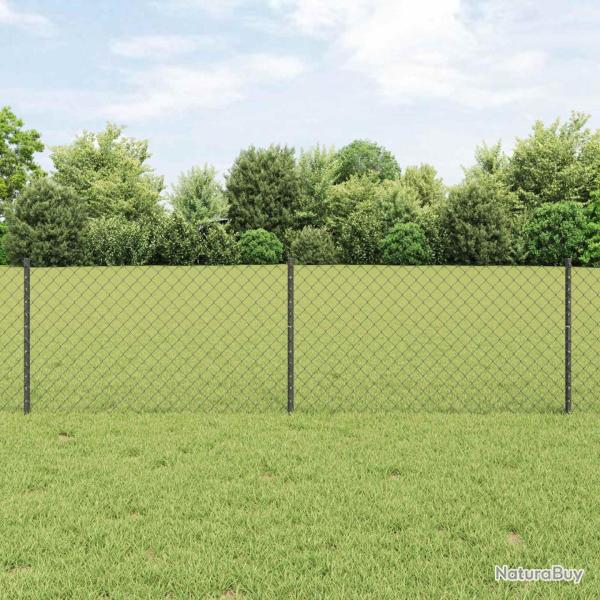 Cl�ture grillag�e avec poteau 25 x 0,6 m Acier recouvert de PVC