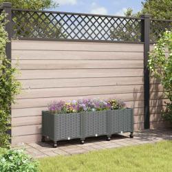 Jardini&egrave;re avec Roues Gris clair 120 x 40 x 48 cm PP