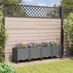 Jardini&egrave;re avec Roues Gris clair 160 x 40 x 48 cm PP