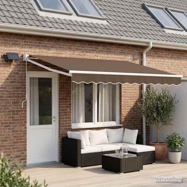 Store r�tractable manuel avec LEDs Taupe