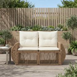 Canap&eacute; de jardin 2-Nombre de places Beige polyrotin