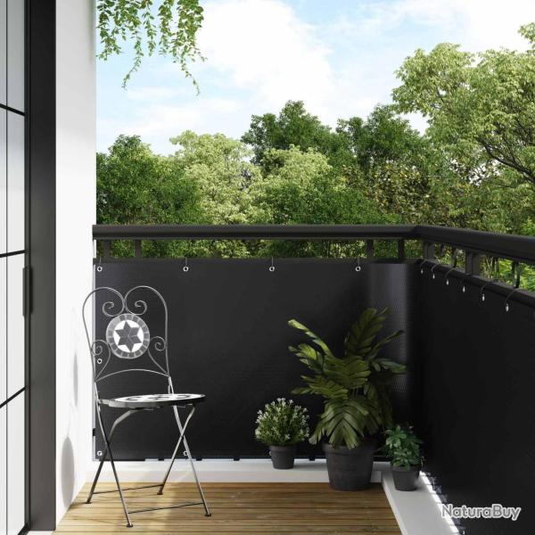 �cran de Balcon avec OEillets Noir