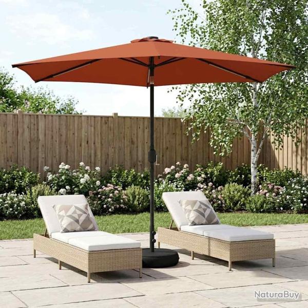 Parasol de jardin avec lumi�res LED et base 300 x 300 cm