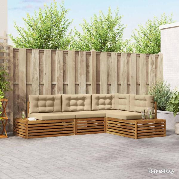 Ensemble de canap�s d'ext�rieur 4 Pi�ce Naturel et Beige