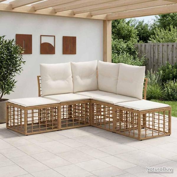 Ensemble de canap�s d'ext�rieur Naturel Polyester