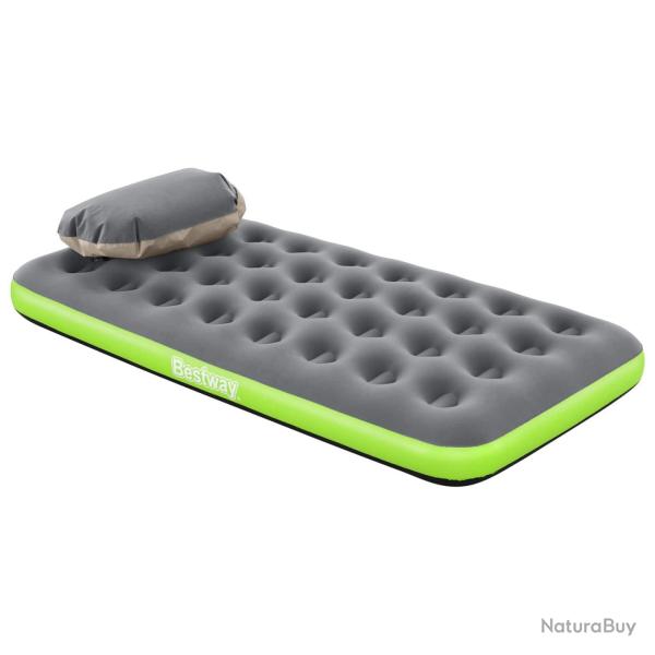 Bestway Matelas pneumatique Gris et Vert 188 x 99 x 22 cm PVC