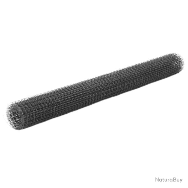 Grillage acier avec rev�tement en PVC 10x1,5 m gris